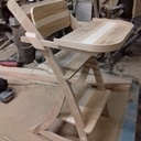 Chaise haute bebe bois