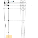 Tracé de l'épure initiale (à gauche), puis tracé du pied (vue face au chanfrein)
