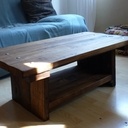 Table basse en latte de tonneau