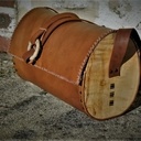 Petite sacoche bois/cuir