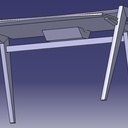 Plan bureau en cerisier de Cama