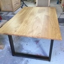 Table chêne inspiration industrielle