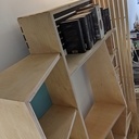 Bibliotheque en contreplaqué de bouleau