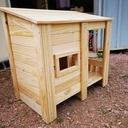 Niche en bois pour chien moyen