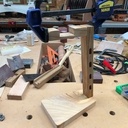 Support de casque audio en bois