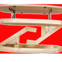 Table basse "grainedecopeaux" la tenségrité réinterprété par la chaine "grainedecopeaux"