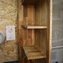 Étagère d'angle et fraise à queues d'aronde