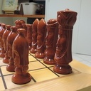 Table basse  avec jeux d'échecs