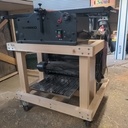 Chariot à roulettes pour dégau et raboteuse Shinko