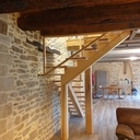 ESCALIER LIMON CENTRAL EN FRENE