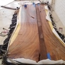 Elements de cuisine avec plan de travail en noyer massif