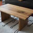 Table basse chêne-merisier