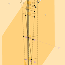 Ensuite, tracé "sur place" de la vue de face du pied.