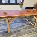 Table en sapelli et hêtre