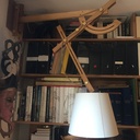 Lampe hybride en chêne