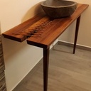 Meuble vasque & coutures cuivre