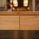 Bureau "waterfall" en chêne massif