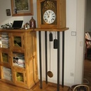 Pendule moderne bois métal création