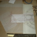 la ligne de référence du caibre pour le report des côtes du plan ici se situe en haut