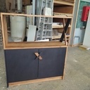 Meuble en chêne et fibracolor noir