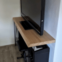 Console en chêne pour TV de 50 kg