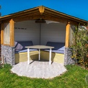 Table de jardin convertible