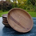 Tournage de 5 assiettes en chêne