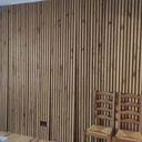 Mur en tasseaux de chêne