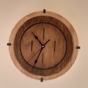 Horloge hêtre partiellement teintée