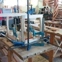 Table basse en frêne et chêne