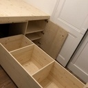 Lit estrade avec escalier