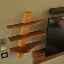 Étagère à queues d'arondes biaises coulissantes