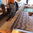 Planche à découper en chevron