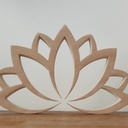 Fleur de lotus en bois, fait main en chantournage