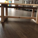 Table basse - Live edges et piètement à cadres