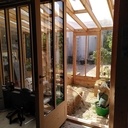 Châssis fixe et porte vitrée