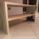 Fabrication d’un meuble télé/ avec sika et résine epoxy noir!