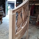 Escalier avec départ courbe et noyau.