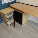 Bureau en frêne et fibra color noir