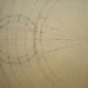 reporter la même portion de cercle en bas pour avoir une ligne de niveau plus bas, ici elle est égale vu que la pente du plafond est régulière