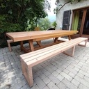 Table extérieure en Douglas 3000x1250