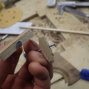 mes deux coulisseaux : baguettes + trous + clous