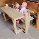 Pupitre d'école pour poupées