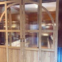 Porte coulissante chêne et vitrage