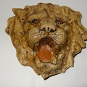 Tete lion scultée