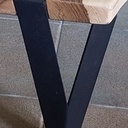 Pieds table basse "Tranche de Noyer"