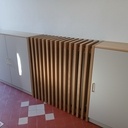 Meuble à chaussures et cache radiateur