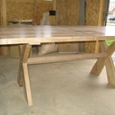 Table en chène cérusé