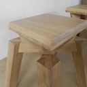 Tabourets (bois de fil/bois de bout),  2015,  chêne