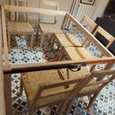 Table à manger extensible en frêne brut